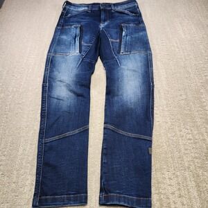 G Star Raw Jeans Men 30x32 Denim Cargo 3D Skinny Stretch Moto Grunge Gusset